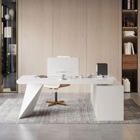 Offre Spéciale Bureau modulaire en pierre artificielle de bonne qualité Bureau de directeur de meubles de bureau de couleur blanche