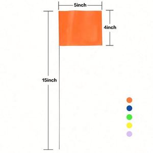 Custom Wholesale High Quality Campaign Any Color Yellow PVC & Polyester Pennant <b>Small</b> Yard Flags for Lawn Marking - Product Image 2