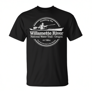 Camiseta Willamette River Kayak, ruta fluvial nacional de Oregón, 217 millas, aventura de remo, equipo para actividades al aire libre - Product Image 2