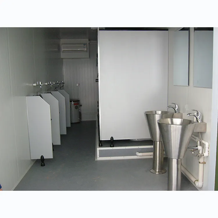 Contenedor de ducha para inodoro, instalación en el sitio
