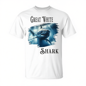 T-shirt Great White Shark, design océanique, vêtements pour hommes - Product Image 2