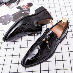 Zapatos de Vestir de Cuero con Punta en Pico, Estilo Oxford, para Caminar, Bodas, Fiestas, Alta Calidad, Hechos a Mano, Zapatos de Vestir de Negocios para Hombre - Product Image 2