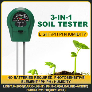 Medidor de suelo 3 en 1 para humedad, luz, prueba de pH, no necesita batería, probador de césped de granja de jardín - Product Image 2
