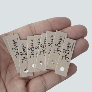 Cá nhân hoá biểu tượng tùy chỉnh treo thẻ 1.5*0.5 tròn hình chữ nhật Swing may thẻ đồ trang sức thẻ - Product Image 1