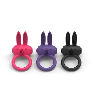 New Design Electronic Vibrating Bullet Penis Ring Rabbit Vibrator Cock Rings For Men
