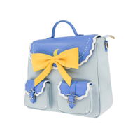 Sac à bandoulière personnalisé en tissu bleu mignon et populaire, nouveau design, sac de dessin animé pour filles