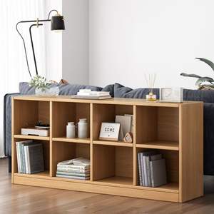 <b>Solid</b> <b>Wood</b> Bookshelf Floor Standing Storage Unit Low <b>Bookcase</b> For Living Room Home Office Organization - Product Image 2