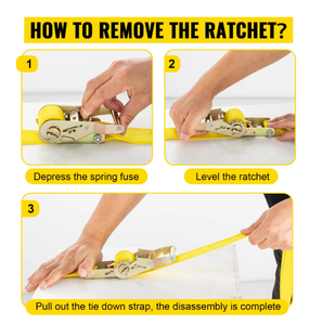 Sangles à <span class=keywords><strong>cliquet</strong></span> E Track 4400lbs PES 2x16 Sangle en sangle haute tension certifiée GS Logo adapté aux camions Semi-remorques Boîte - Product Image 5