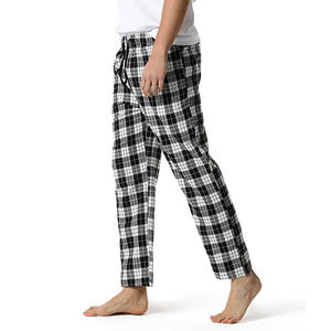 <strong>Men's</strong> Flannel Custom Autumn/Winter Pajamas Long Sleepwear Warm Cute Plaid Check Pants Sleep Homewear <strong>Pyjama</strong> Bottom - Product Image 4