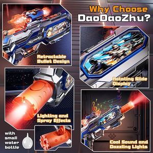 ปืนของเล่นไฟฟ้ารุ่นใหม่ พร้อมสเปรย์พ่นละอองน้ำ เสียง แสง และระบบสั่นสะเทือน ใช้แบตเตอรี่ พร้อมไฟและเสียง - Product Image 5