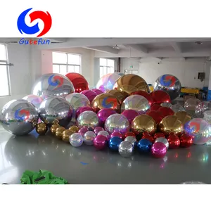 Red, Blue, Silver, Gold, Pearl decor shinny pvc event party inflatable mirror ball to celebrate every important event