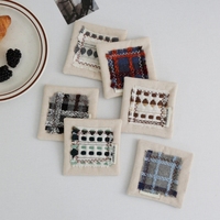 Sous-verres à pompons faits à la main pour le thé de l'après-midi au bureau, tasses, plateaux à café, dessous de verre épais résistants à la chaleur