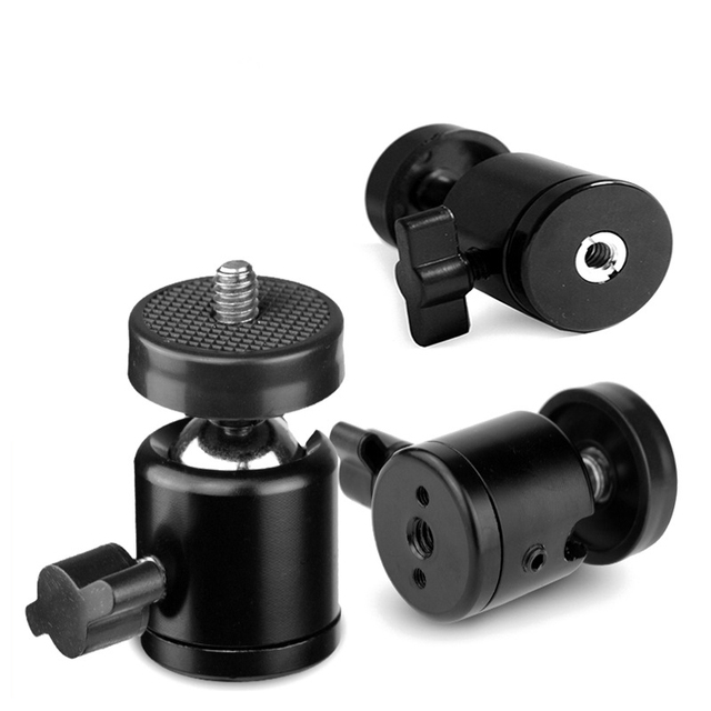 1/4" Swivel Mini Ball Head Screw Tripod Mount for DSLR Camera Camcorder Light Bracket