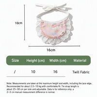 Collier de cou pour animaux de compagnie en dentelle, motif chat de dessin animé mignon, personnalisable avec logo d'usine, pour chats et petits chiens
