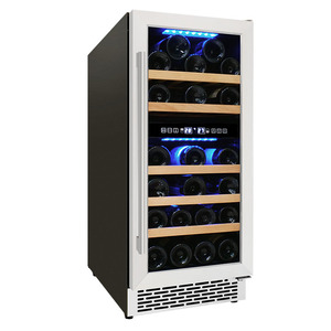Fábrica de China Cantina Frigo Vini Bar Enfriador de vino eléctrico Gabinete de vino de madera comercial Refrigerador - Product Image 1