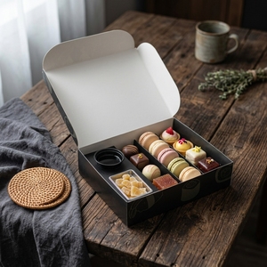 Caja de comida para llevar con tapa abatible y compartimentos para condimentos, ideal para sushi, <span class=keywords><strong>tapas</strong></span>, charcutería, ensalada, sashimi frito, kimbap, frutas y sándwiches - Product Image 1