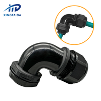 ROHS M32 Long Fil Étanche Cordgrip IP68 À Angle Droit 90 Degrés En Plastique Coude Presse-étoupe