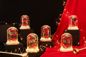 Высшего сорта Yunnan класса А с лакированным atacado rosa eterna flor De Lis искусственные цветы в стеклянная трубка - Product Image 3