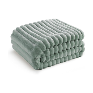 ผ้าห่มสักหลาดลายทางสำหรับโซฟาผ้าห่มนุ่มสบายสุดๆสำหรับผู้หญิงผ้าห่มขนแกะขนาดเล็กน่ารักสำหรับเด็กผู้หญิง - Product Image 4