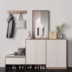 Ultra-high Quality Modern Minimalist Wood Panel <b>Shoe</b> Cabinet with Whole House Customization <b>Large</b> Capacity No Storage Design - Product Image 1