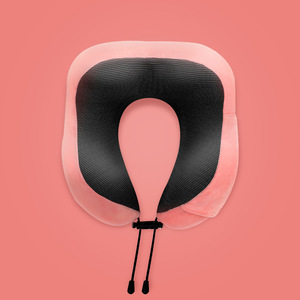 Oreiller de voyage en U pour le cou, en tissu magnétique à mémoire de forme, support portable taille adulte - Product Image 1