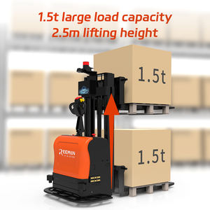 Reeman 1500kg Apilador de carga automática completamente eléctrico Carretilla elevadora de palés Apilador eléctrico de elevación automática Carretilla elevadora eléctrica de China - Product Image 3