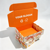 Boîtes cadeaux en carton ondulé personnalisées avec logo imprimé, pour produits 3C, vêtements, soins de la peau, avec gaufrage pour chaussettes et poignée