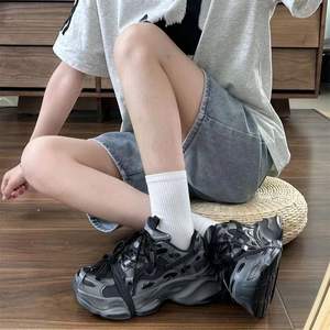 Zapatillas Deportivas Negras de Estilo de Marca de Diseñador de Lujo, Aspecto Desgastado, Transpirables, Ligeras, con Suela Gruesa y Aumento de Altura, para Hombre y Mujer - Product Image 6