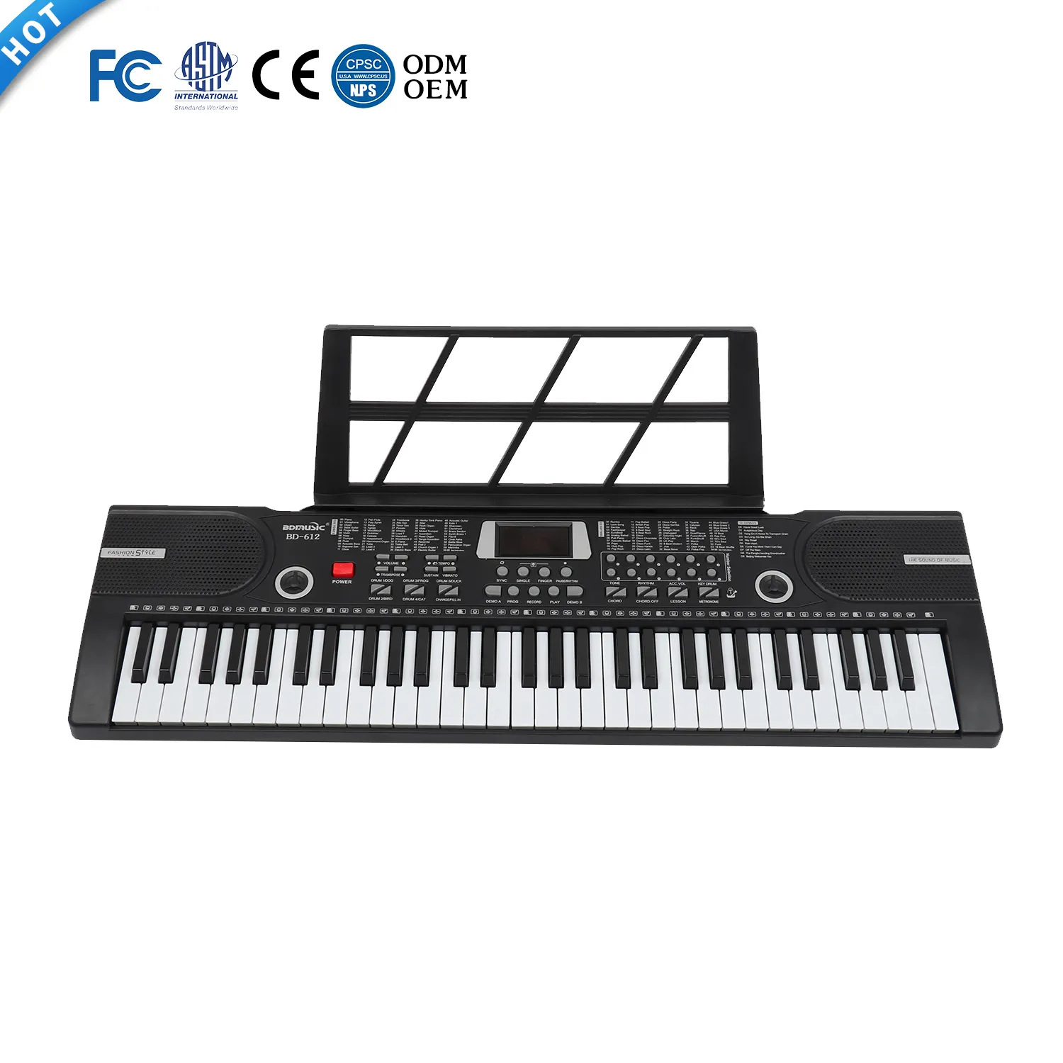 BD Musique Électronique 61 Clavier Instrument de Musique Multi-fonction Jouet Orgue Musical Haute Qualité Juste Prix pour la Vente en Gros