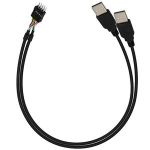 Индивидуальная Заводская материнская плата 50 см, 9 контактов, переходник для двойной <span class=keywords><strong>USB</strong></span>-2,0 2 * Кабель-адаптер - Product Image 5