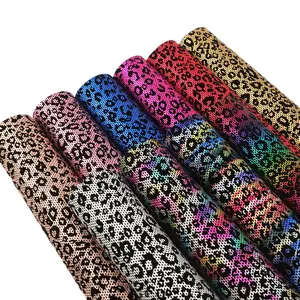 Impermeable colorido suave leopardo impreso Faux cuero sintético Artificial Pvc cuero para bolsa