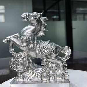 <span class=keywords><strong>Sculpture</strong></span> de cheval au galop en aluminium sculpté avec précision CNC à 5 axes, décoration de bureau exécutif, cadeau d'affaires haut de gamme pour les clients - Product Image 6