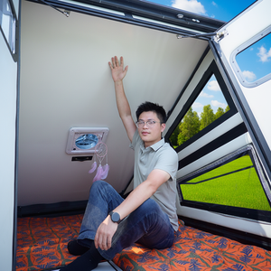 Carpa de Techo Rígida Tipo Concha de Almeja P Show de Fibra de Carbono, Modelo Z-V2, Impermeable para las Cuatro Estaciones, para <span class=keywords><strong>Mercedes</strong></span> Sprinter Van RV - Product Image 5
