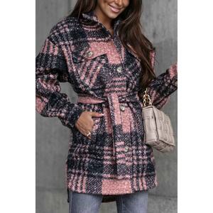 Chaqueta con Estampado a Cuadros, Botones y Detalle de Bolsillo con Correa, Nueva Colección al por Mayor - Product Image 2