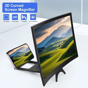 Amplificateur de téléphone portable modèle N8 avec écran incurvé de 12 pouces, support de bureau pour diffusion en direct vidéo ultra-claire 5D - Product Image 4