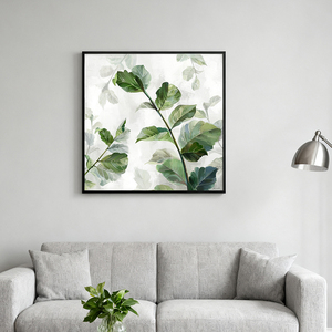 Haute qualité Wabi-sabi salon feuilles vertes plantes toile mur Art salon décoration murale <span class=keywords><strong>peinture</strong></span> - Product Image 3