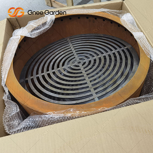 Table de foyer d'extérieur 10 personnes, ensemble de salle à manger pour barbecue dans le jardin avec foyer extérieur à gaz - Product Image 4