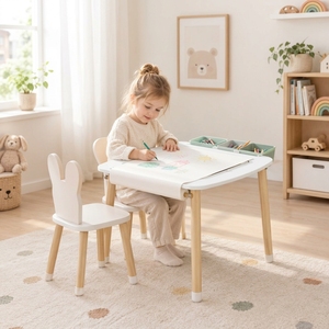 Tavolo Attività <span class=keywords><strong>per</strong></span> <span class=keywords><strong>Bambini</strong></span> in Legno, Tavolo Sensoriale Artistico <span class=keywords><strong>per</strong></span> <span class=keywords><strong>Bambini</strong></span> con Organizer Laterale, Arredamento <span class=keywords><strong>per</strong></span> Sala Giochi - Product Image 2