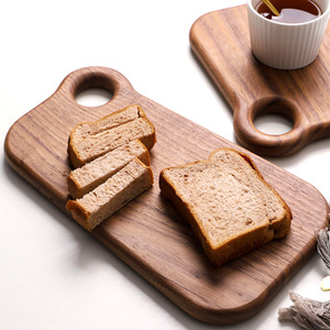 Tabla de cortar de madera de nogal negro estilo japonés, rectangular, de madera maciza, para carne, frutas y pan, para uso doméstico. - Product Image 2