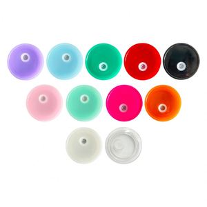Entrepôt USA – Vente en gros – Couvercles de remplacement en plastique colorés sans BPA pour bocaux Mason et canettes en verre de 16 oz avec pailles intégrées - Product Image 4