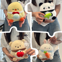 Mainan boneka mewah pendek 8 inci baru lucu Premium boneka Hari Valentine perayaan pernikahan hadiah boneka lempar