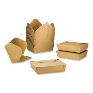 Boîte à emporter en kraft refermable de 54 oz, jetable, 200/boîte, conteneur pour repas - Product Image 2