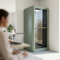UNIBOOTH - Pod de bureau préfabriqué portable, ignifuge ASTM-E84, 30 dB, ISO 23351, installation rapide en 30-45 minutes, pour salle de formation, hall, livraison rapide