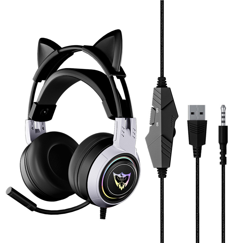 Gaming Headset LED Lights Gaming Headphones
