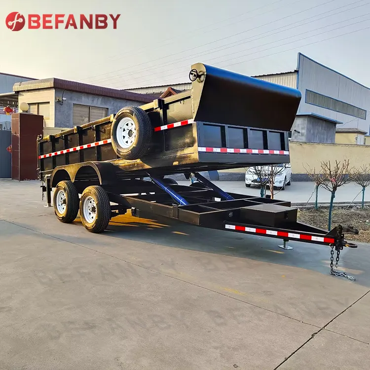 Alat Pertanian Trailer Pertanian Tipping Samping 10Ton