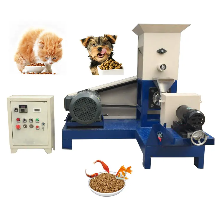 Floating Fish Feed Mill Pellet Extruder Machine Floating Feed Pellet Pet Food Extruder Processing Machine