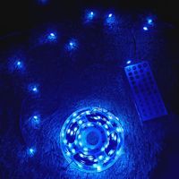 RGB Smart Farbwechselnde Fernbedienbare Lichterkette Grünes Kabel Mehrfarbige LED-Beleuchtung Weihnachtsbaum-Dekoration