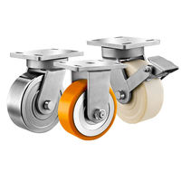 Roue fixe robuste de 4 pouces (100 mm) en acier forgé, roue rigide