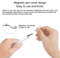 Bolígrafo capacitivo de disco pasivo Universal 2 en 1, bolígrafo Stylus de tableta Universal de aluminio para Appl Ipad Android