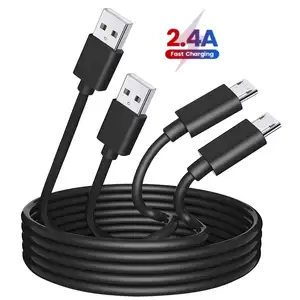 JMTJM kabel USB mikro ekstra panjang, kabel pengisi daya Android 6,6 kaki, tahan lama, kabel pengisian daya ponsel cepat untuk Samsung Galaxy